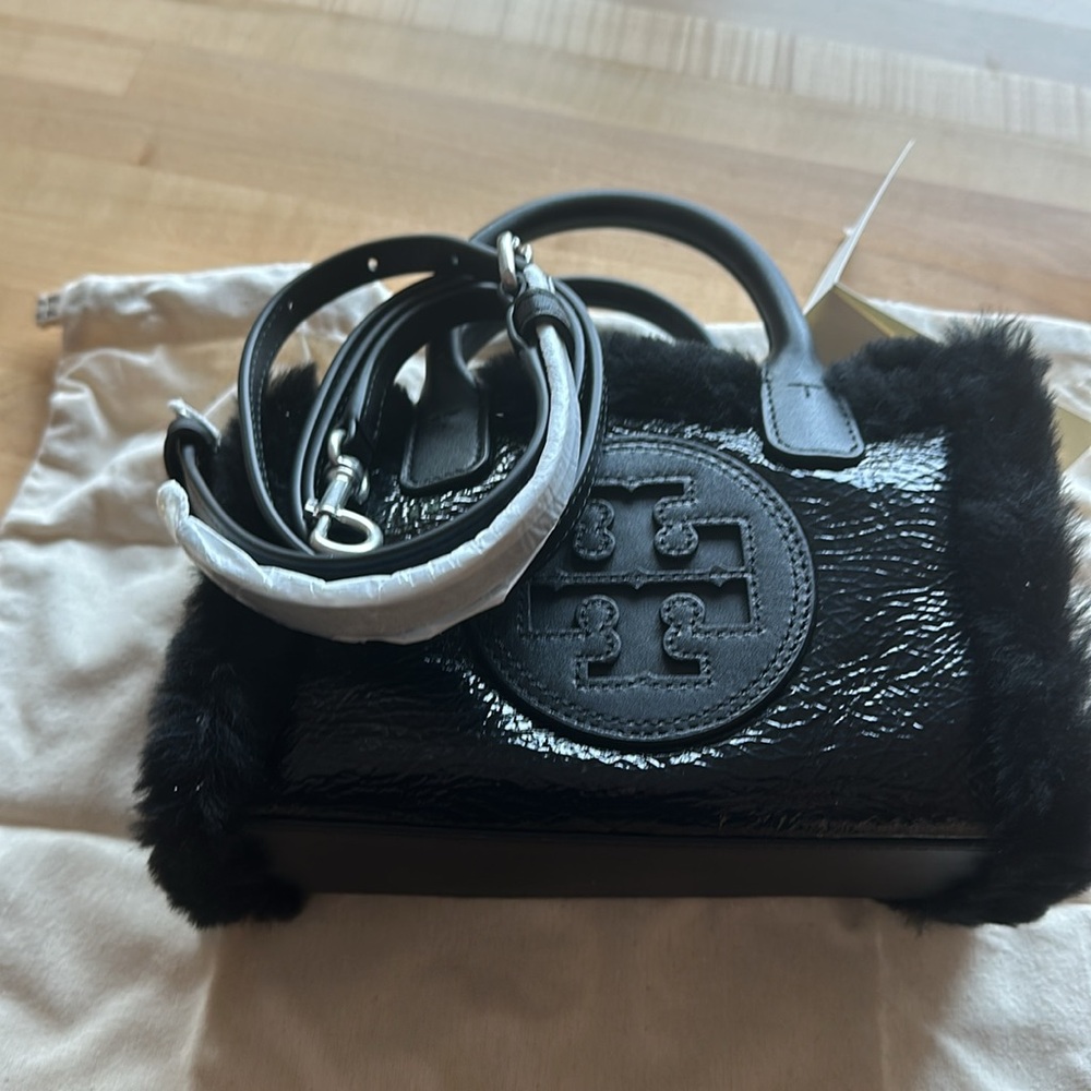 Tory Burch Ella Shearling Mini Tote